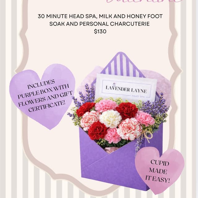 The Lavender Layne Valentine at Lavender Layne Head Spa in Carrollton, GA